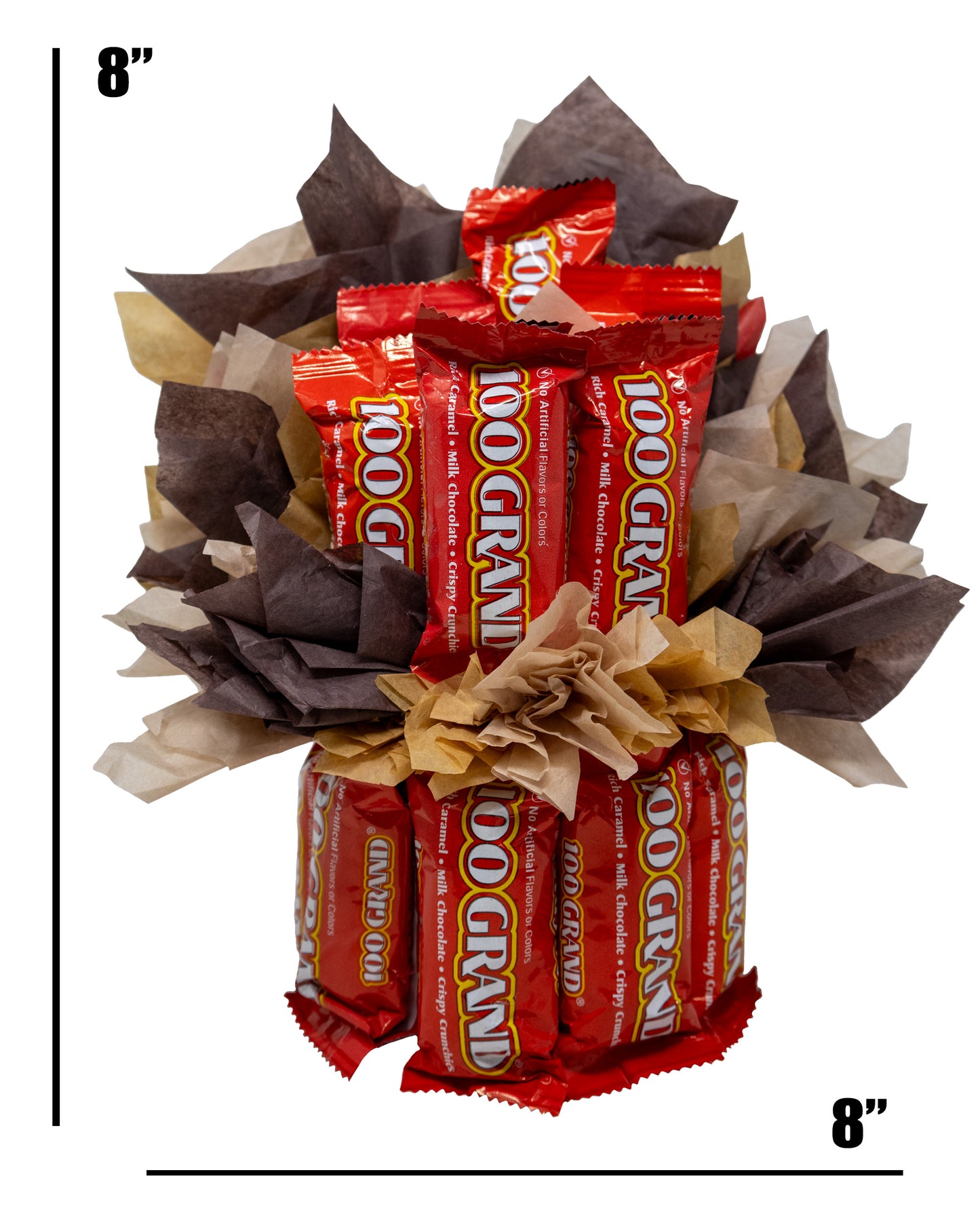 100 Grand Fun Size Candy Bar Bouquet