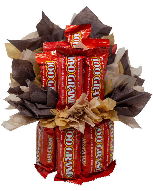 100 Grand Fun Size Candy Bar Bouquet
