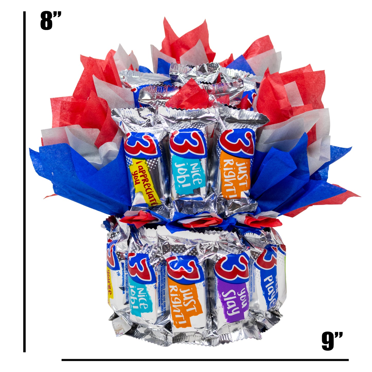 3 Musketeers Fun Size Candy Bouquet