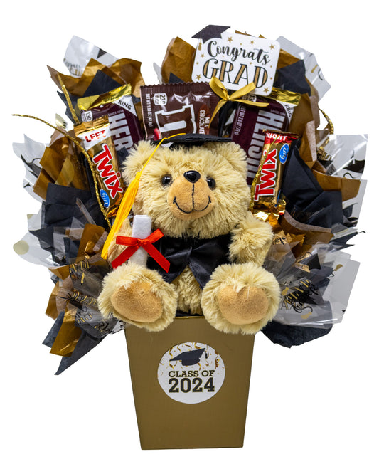 Celebrate the Grad Teddy Bear & Candy Bouquet
