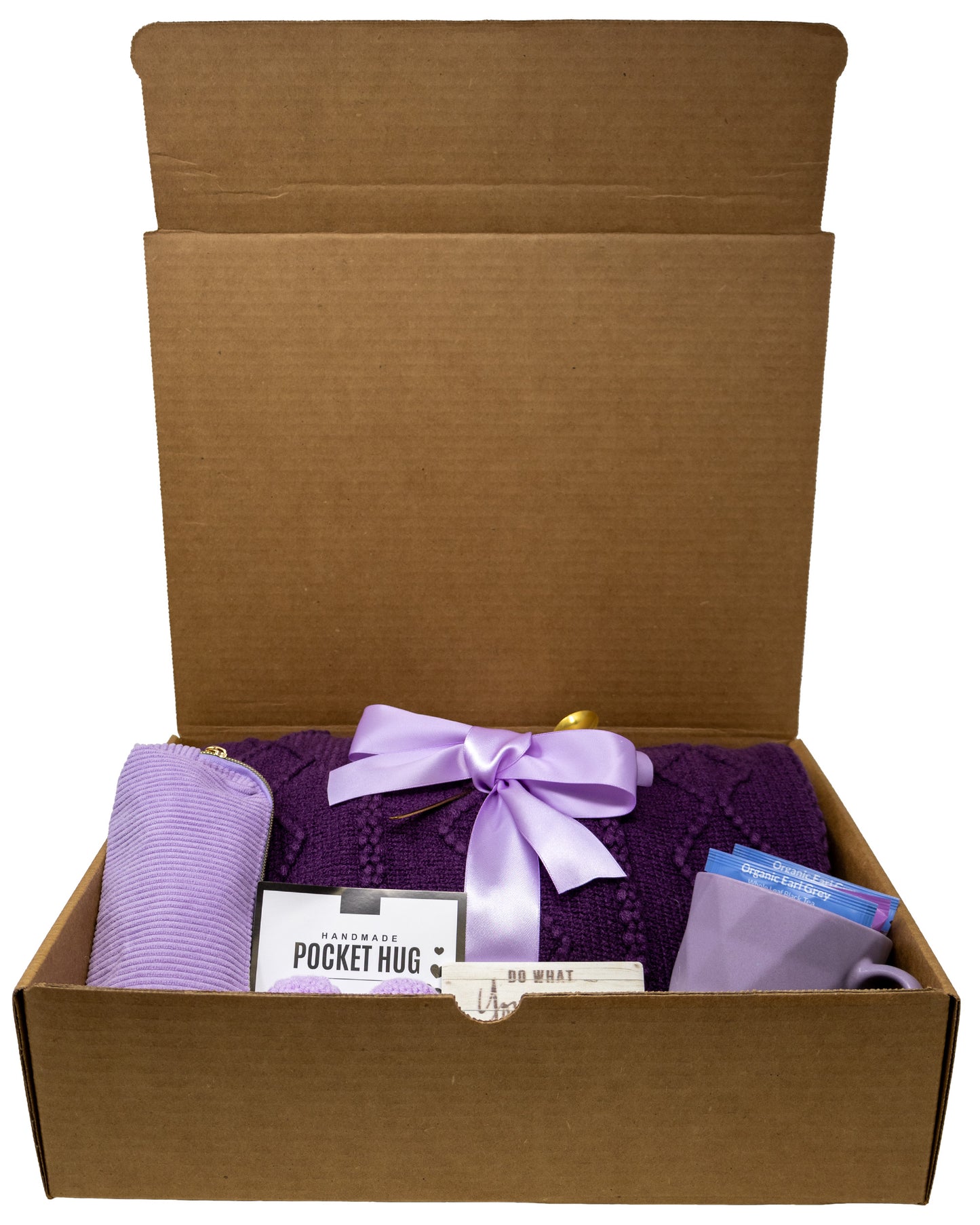 Cozy Blanket Gift Set Box with Purple Theme