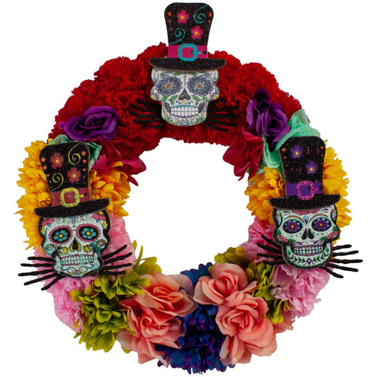 Day of the Dead Festive Floral Wreath