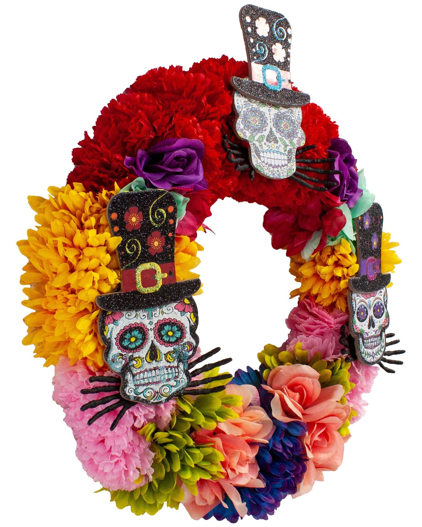 Day of the Dead Festive Floral Wreath
