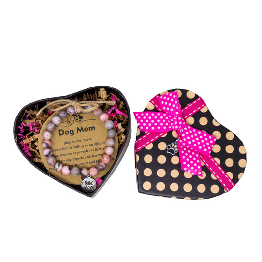 New Dog Mom Keepsake Bracelet in Heart Gift Box