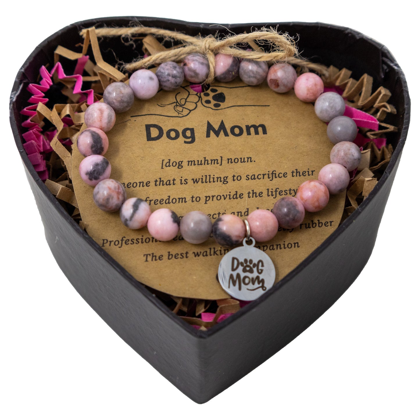 New Dog Mom Keepsake Bracelet in Heart Gift Box