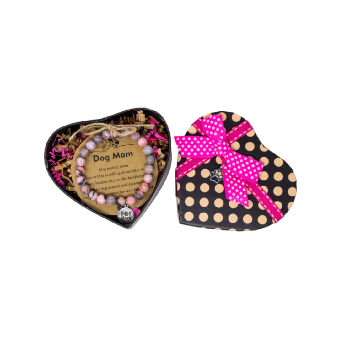 New Dog Mom Keepsake Bracelet in Heart Gift Box