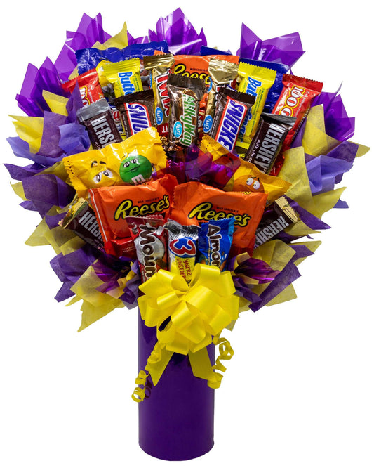 Candy Bouquet Fun-Size Mini Candy Variety Assortment | Personalized Gift Card