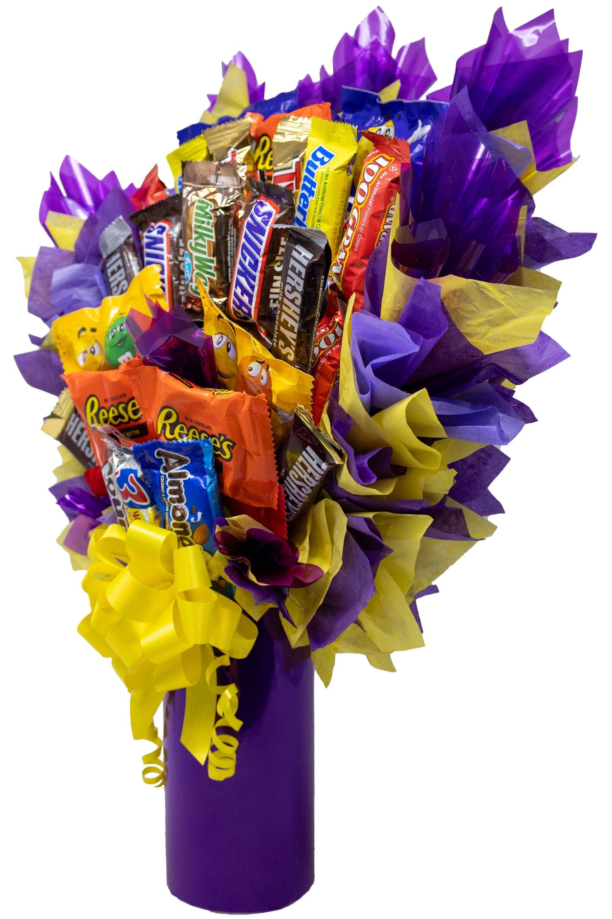 Candy Bouquet Fun-Size Mini Candy Variety Assortment | Personalized Gift Card