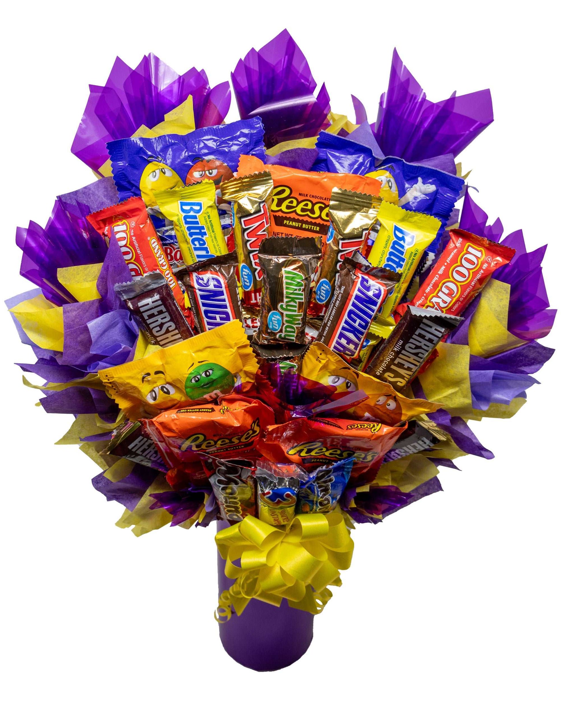 Candy Bouquet Fun-Size Mini Candy Variety Assortment | Personalized Gift Card