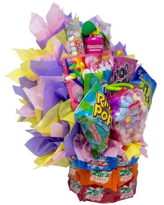 Super Cute Candy Bouquet for Girls Creatively Crafted with Name Brand Candies