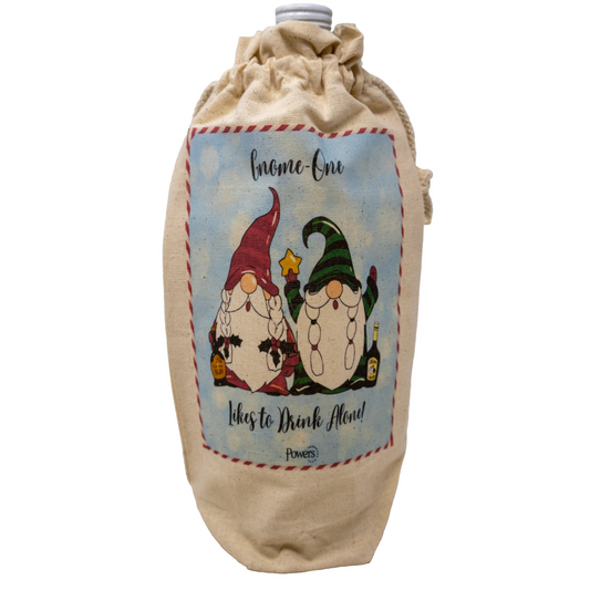 Gnome-one Likes to Drink Alone Funny Liquor, Whiskey, Wine Gift Bag