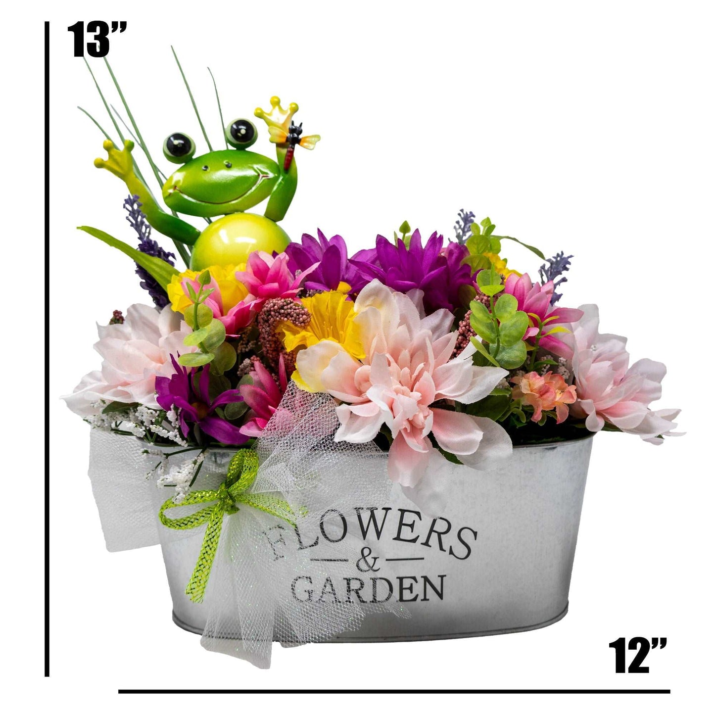 Happy Frog Faux Flower Arrangement