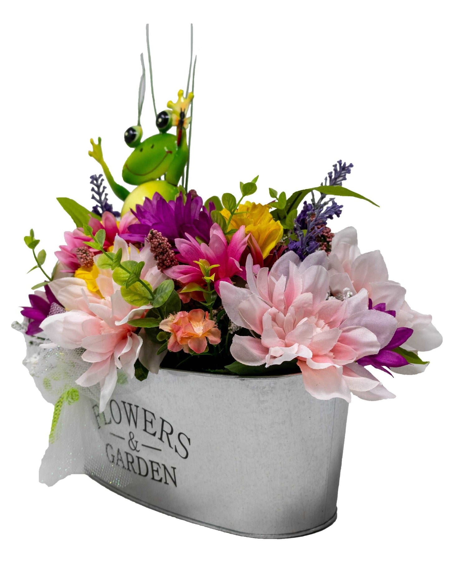 Happy Frog Faux Flower Arrangement