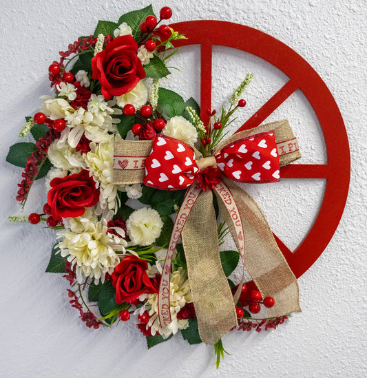 I Picked You Valentine's Wheel Wreath
