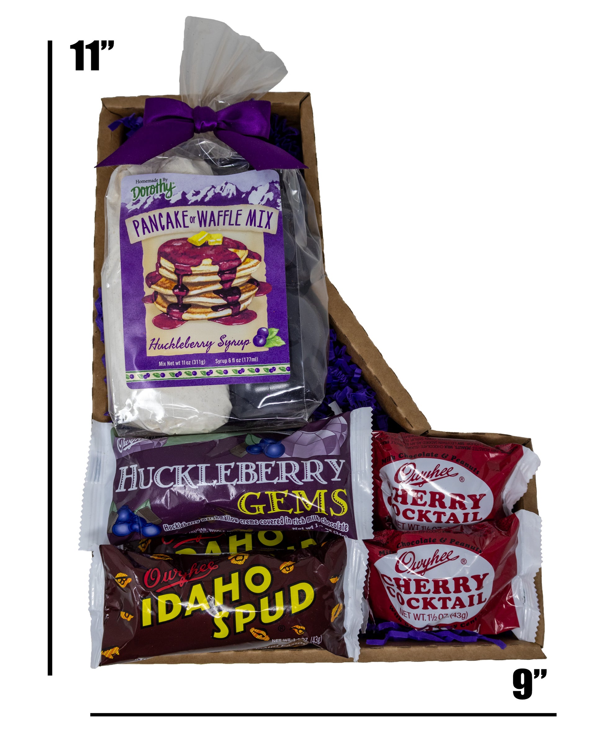 Unique Idaho Food Basket in a Gem State Souvenir Box