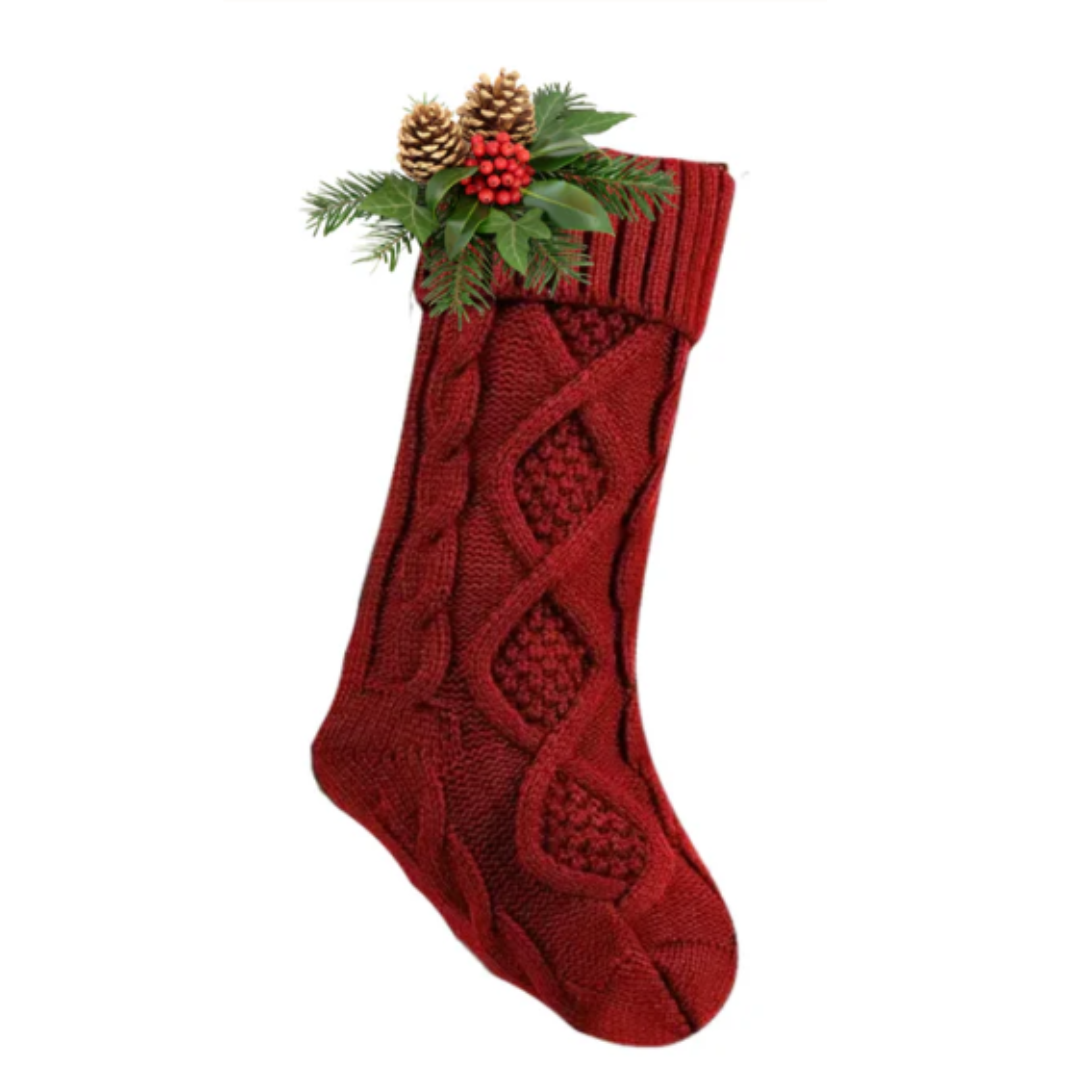 Knit Christmas Stocking for Men
