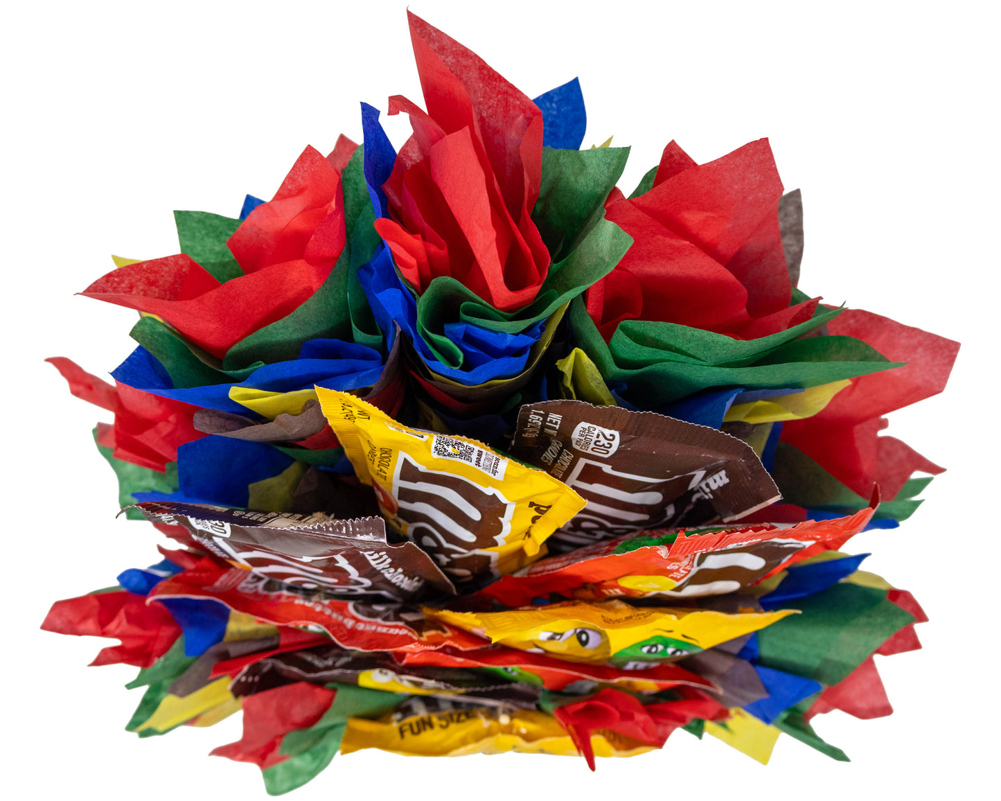 M&M's Chocolate Candy Bouquet Gift with Fun Size Snack Pack