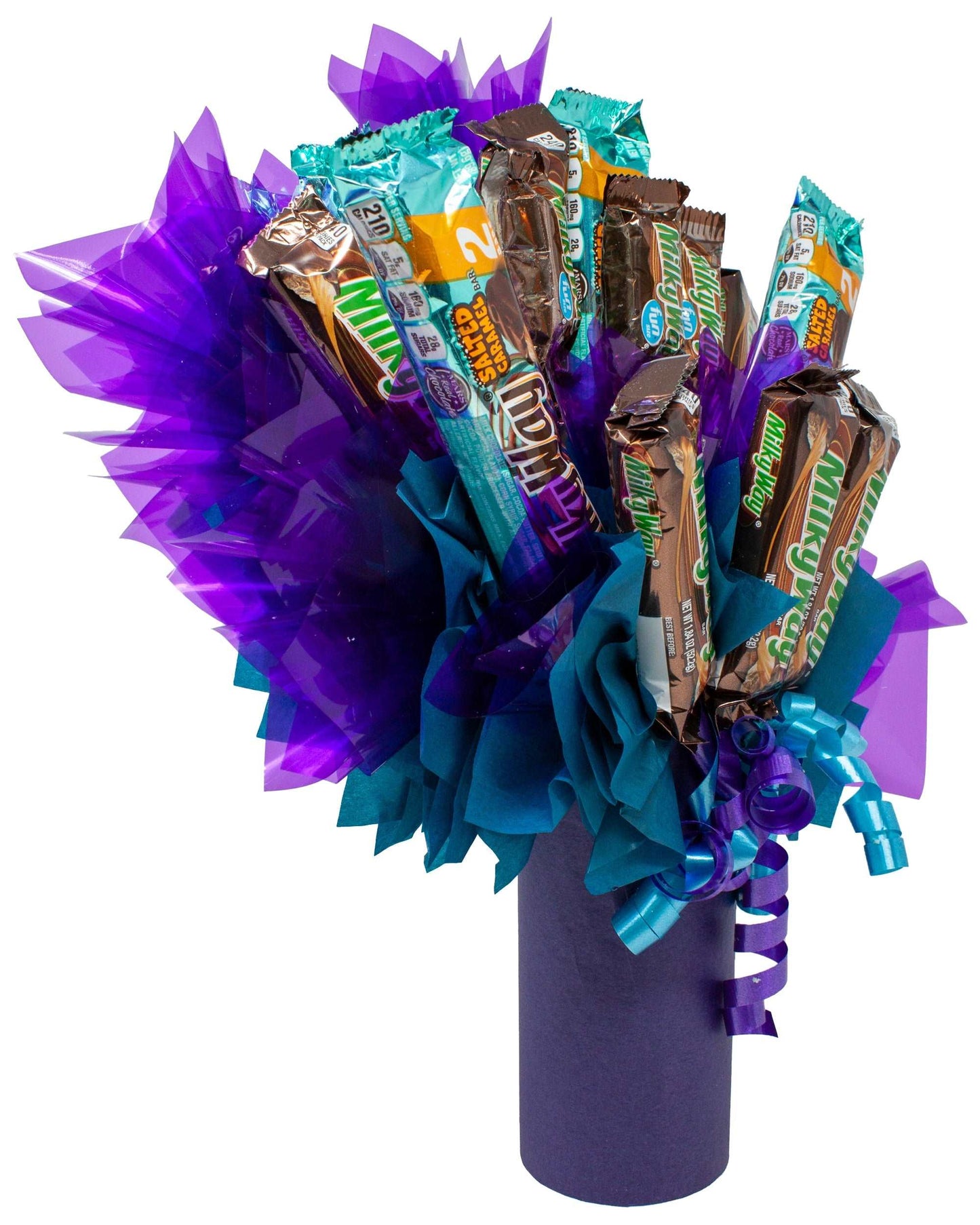 Milky Way Candy Bouquet with Standard Size Bars and Fun Size Candy Bars