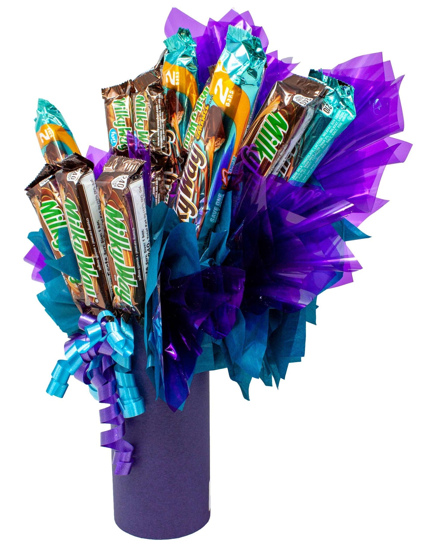 Milky Way Candy Bouquet with Standard Size Bars and Fun Size Candy Bars
