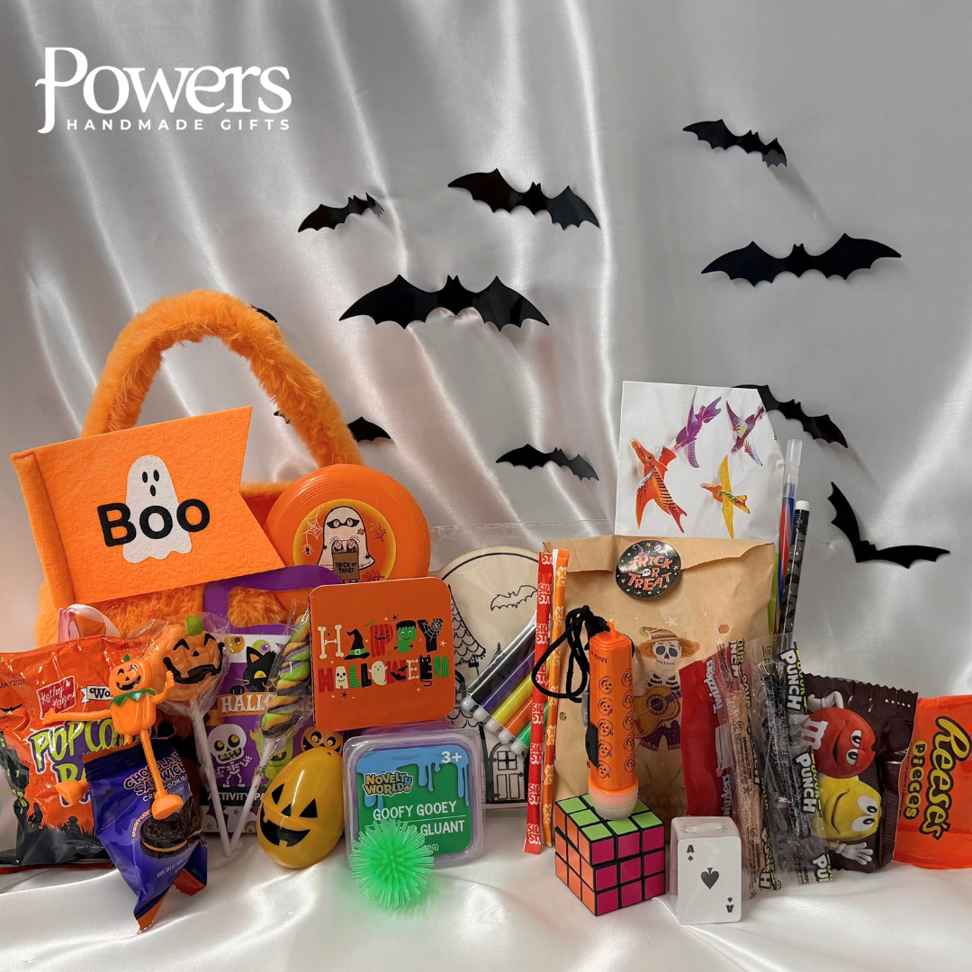 Halloween Fuzzy Pumpkin Prefilled Boo Basket