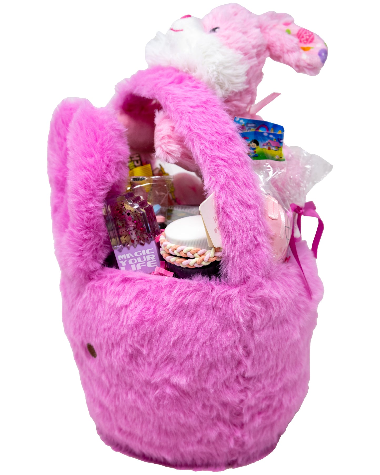 Easter Peeps Pink Bunny Basket for Kids