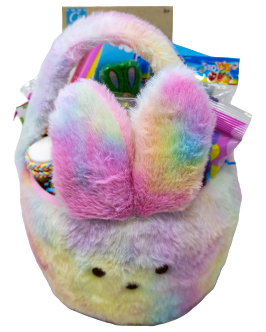 Easter Peeps Rainbow Pastel Bunny Basket for Kids | Prefilled Easter Baskets