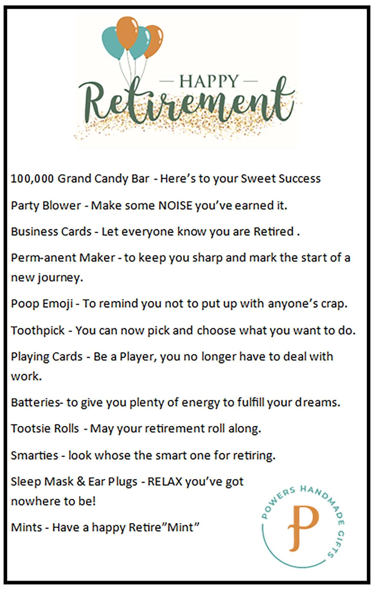 Retirement Gifts for Women | Funny Survival Kit | Words of Wisdom