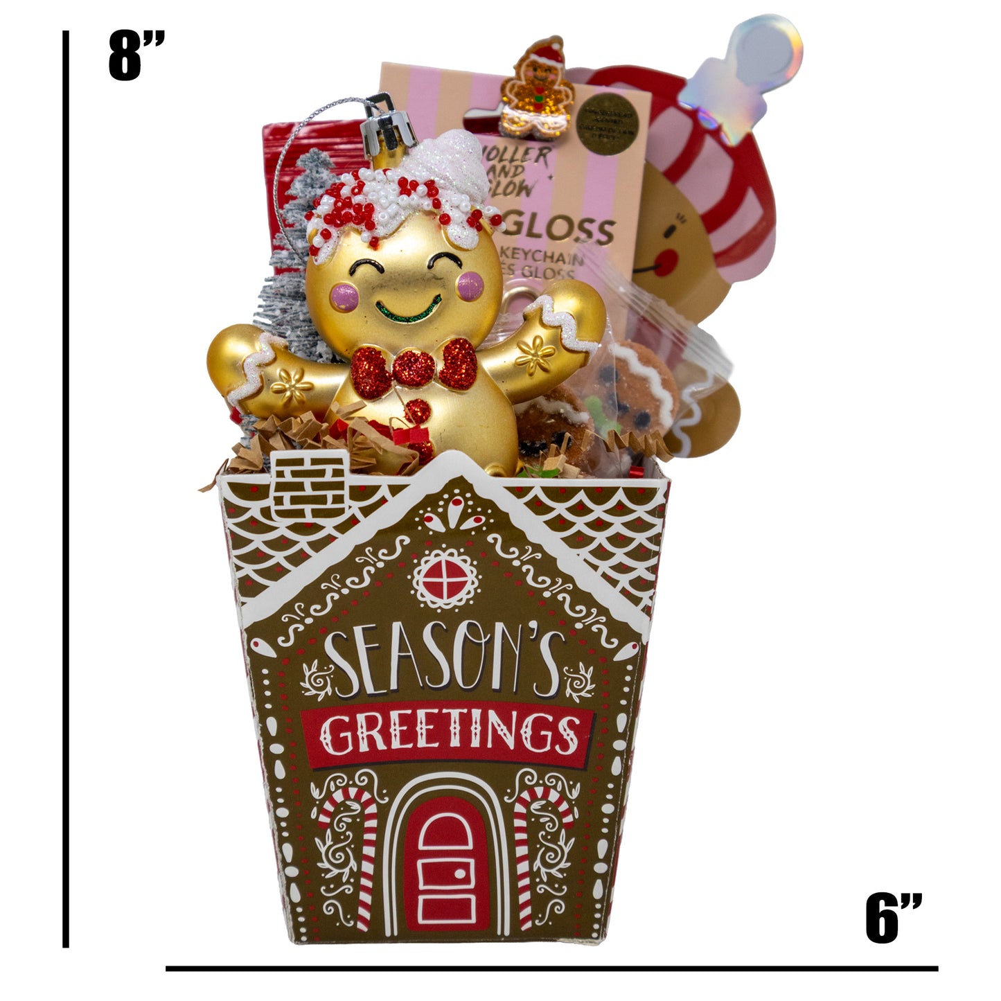 Season's Greetings Gingerbread Man Gift Box