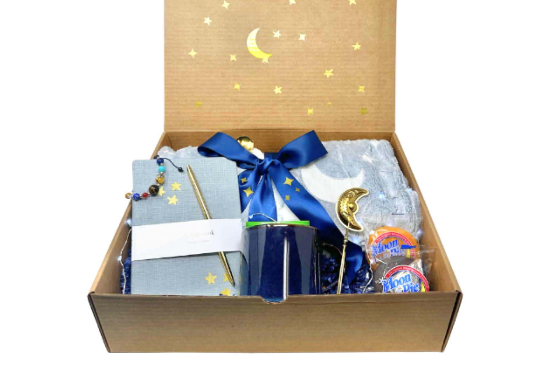 Cozy(Glow In The Dark) Blanket Gift Set Box Moon and Stars Theme