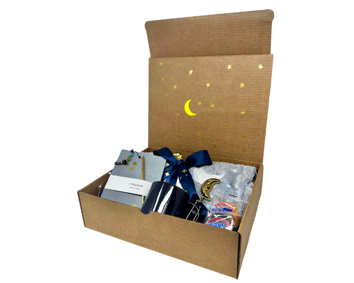 Cozy(Glow In The Dark) Blanket Gift Set Box Moon and Stars Theme