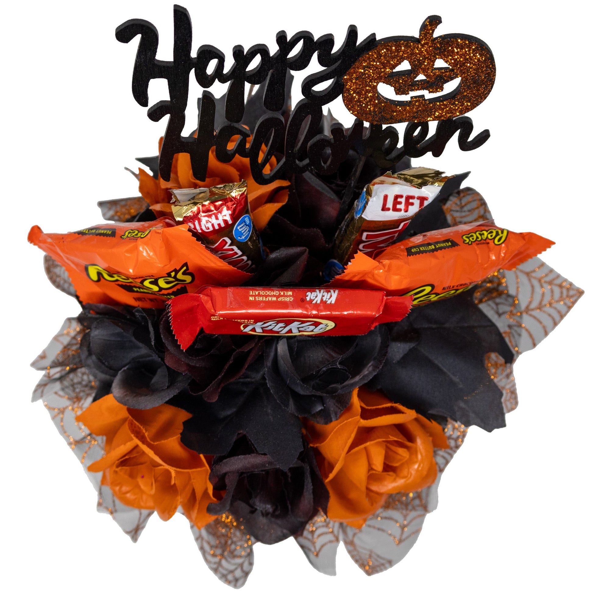 Black Pumpkin Floral Candy Bouquet