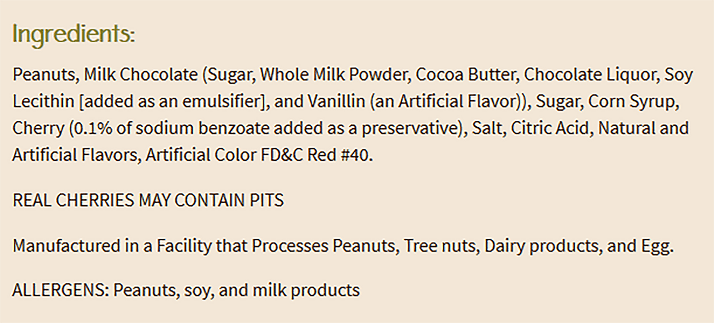 Cherry Cocktail Ingredients