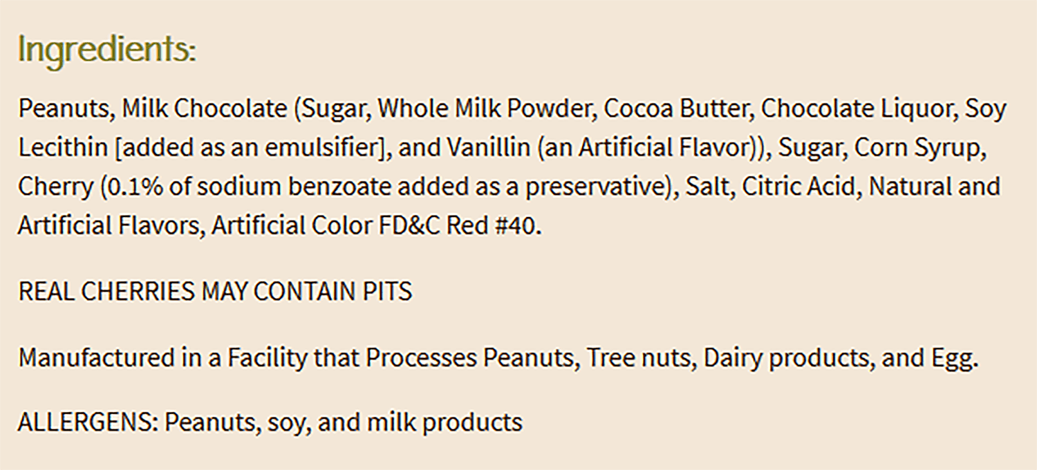 Cherry Cocktail Ingredients
