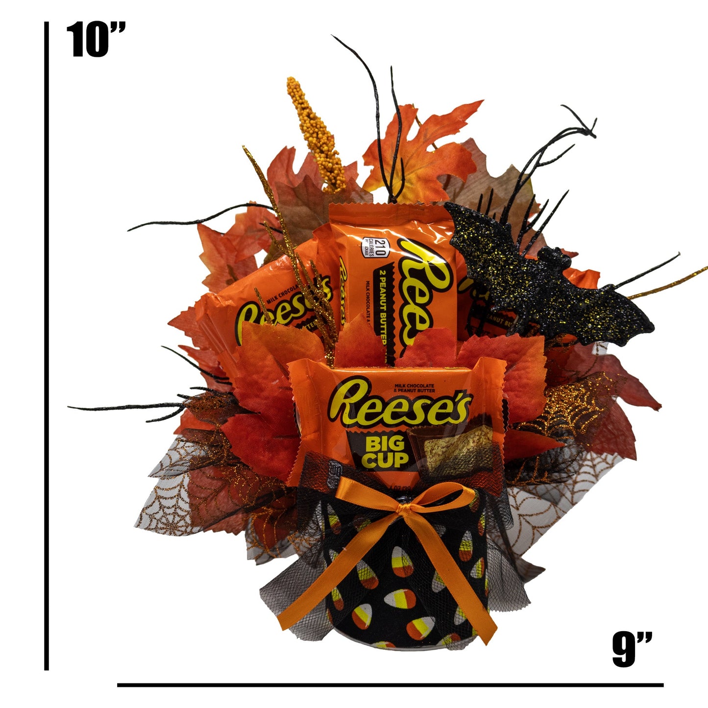 Halloween Reese's Candy and Floral Bouquet