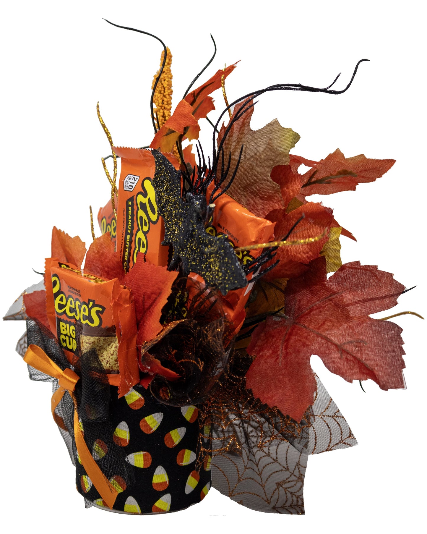 Halloween Reese's Candy and Floral Bouquet
