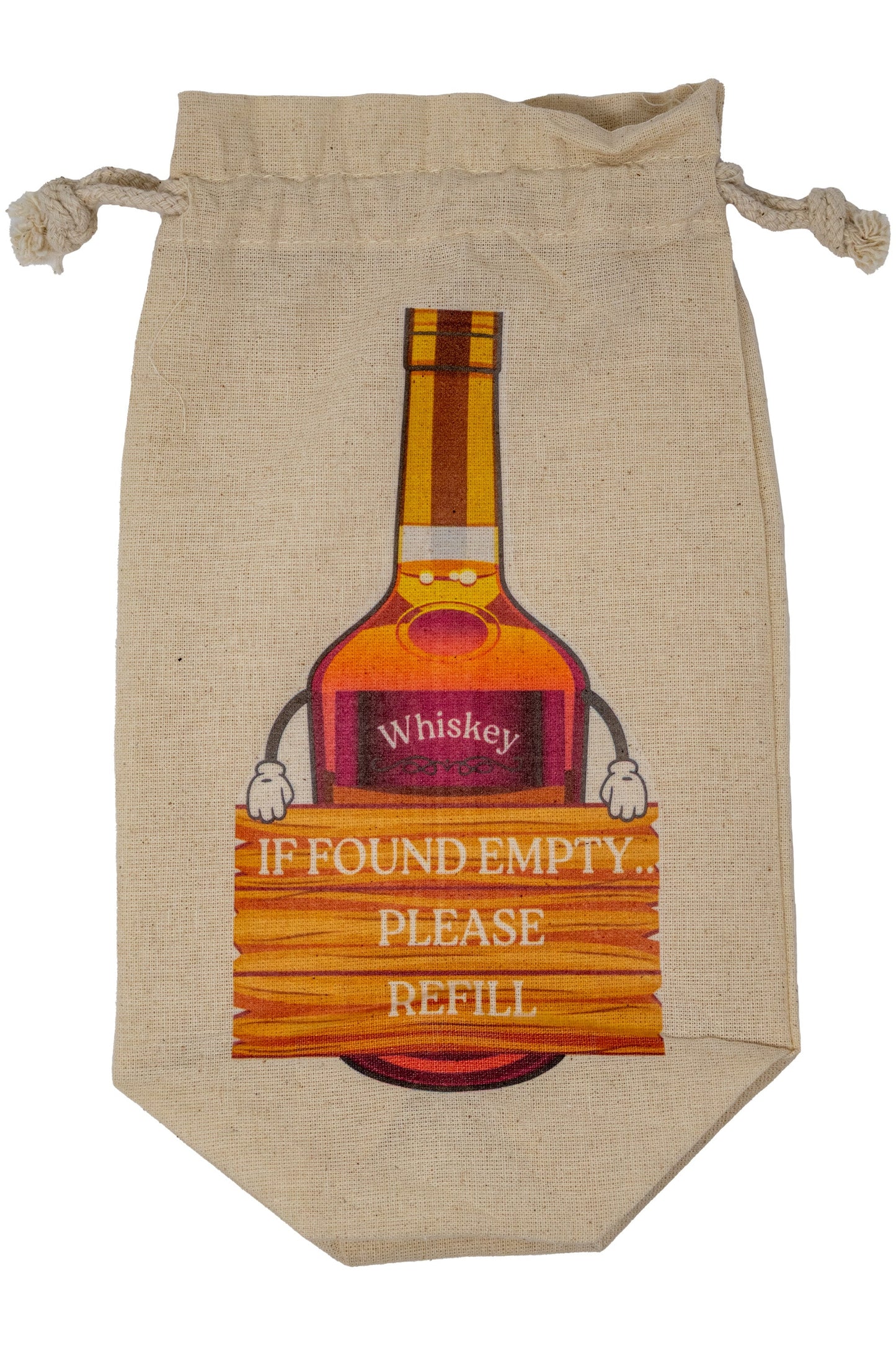 If Empty Please Refill - Whiskey Funny Gift Bags for Liquor Whiskey Bottles