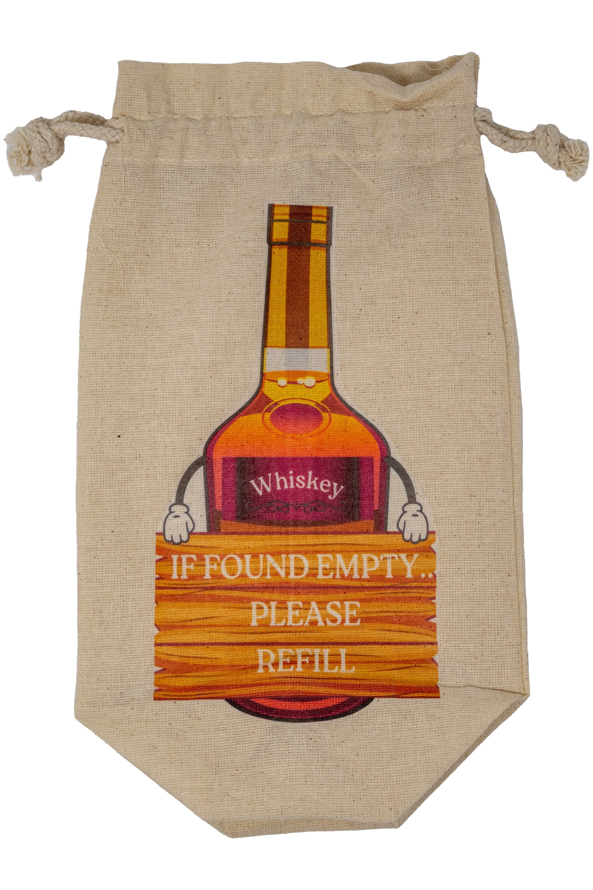 If Empty Please Refill - Whiskey Funny Gift Bags for Liquor Whiskey Bottles