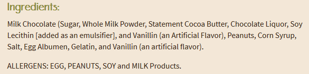 Old Faithful Idaho Candy Company Ingredients