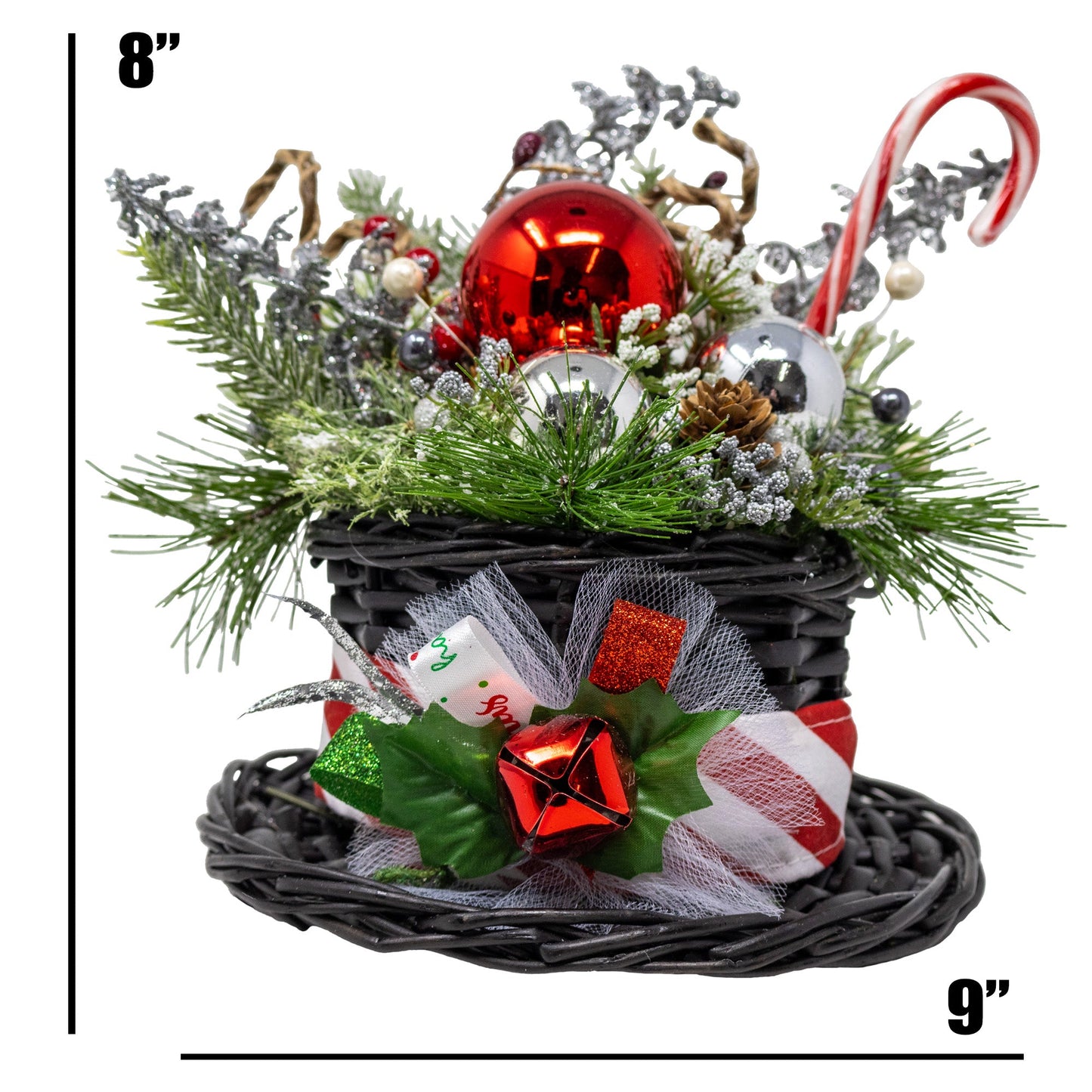 Snowman's Hat Christmas Floral Arrangement