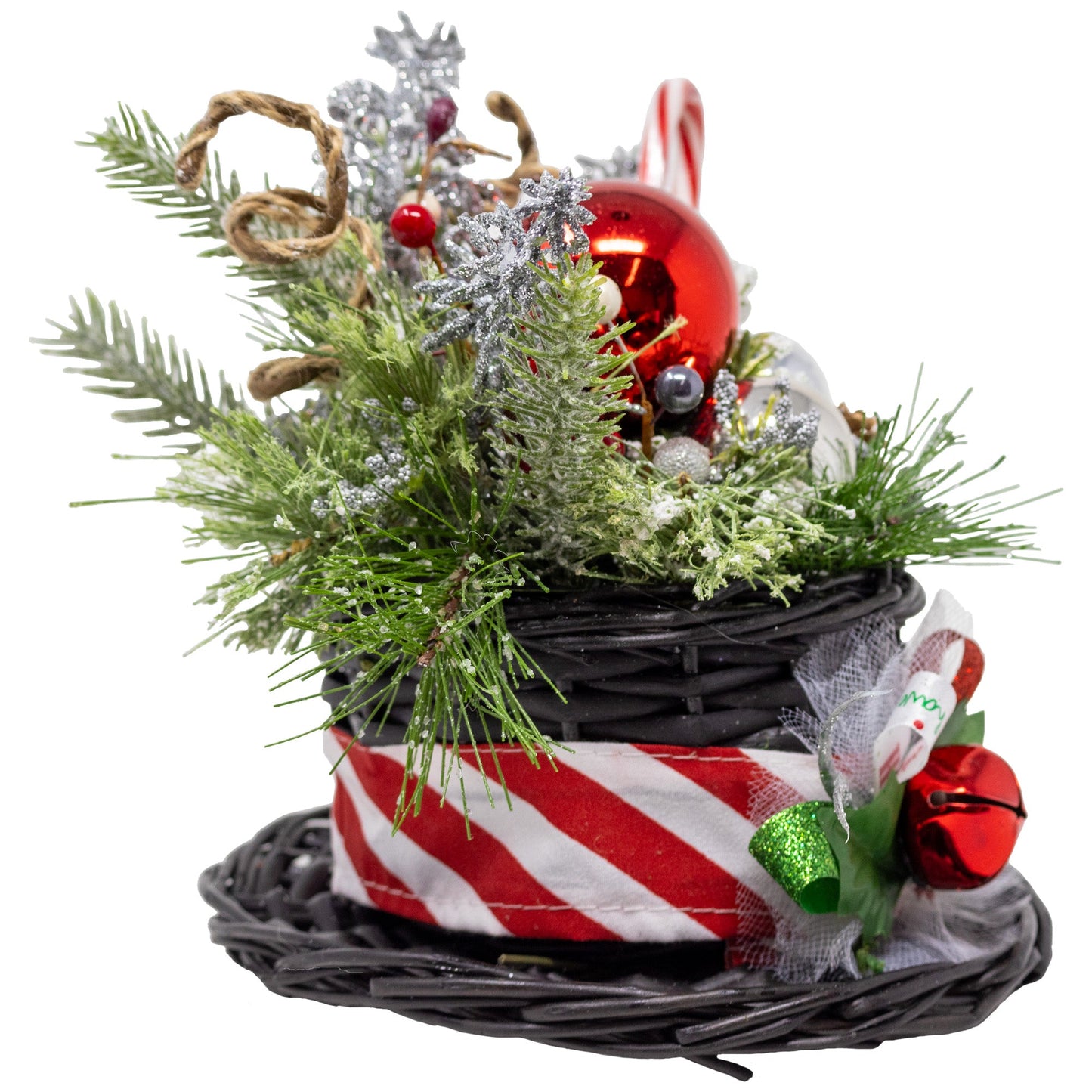 Snowman's Hat Christmas Floral Arrangement