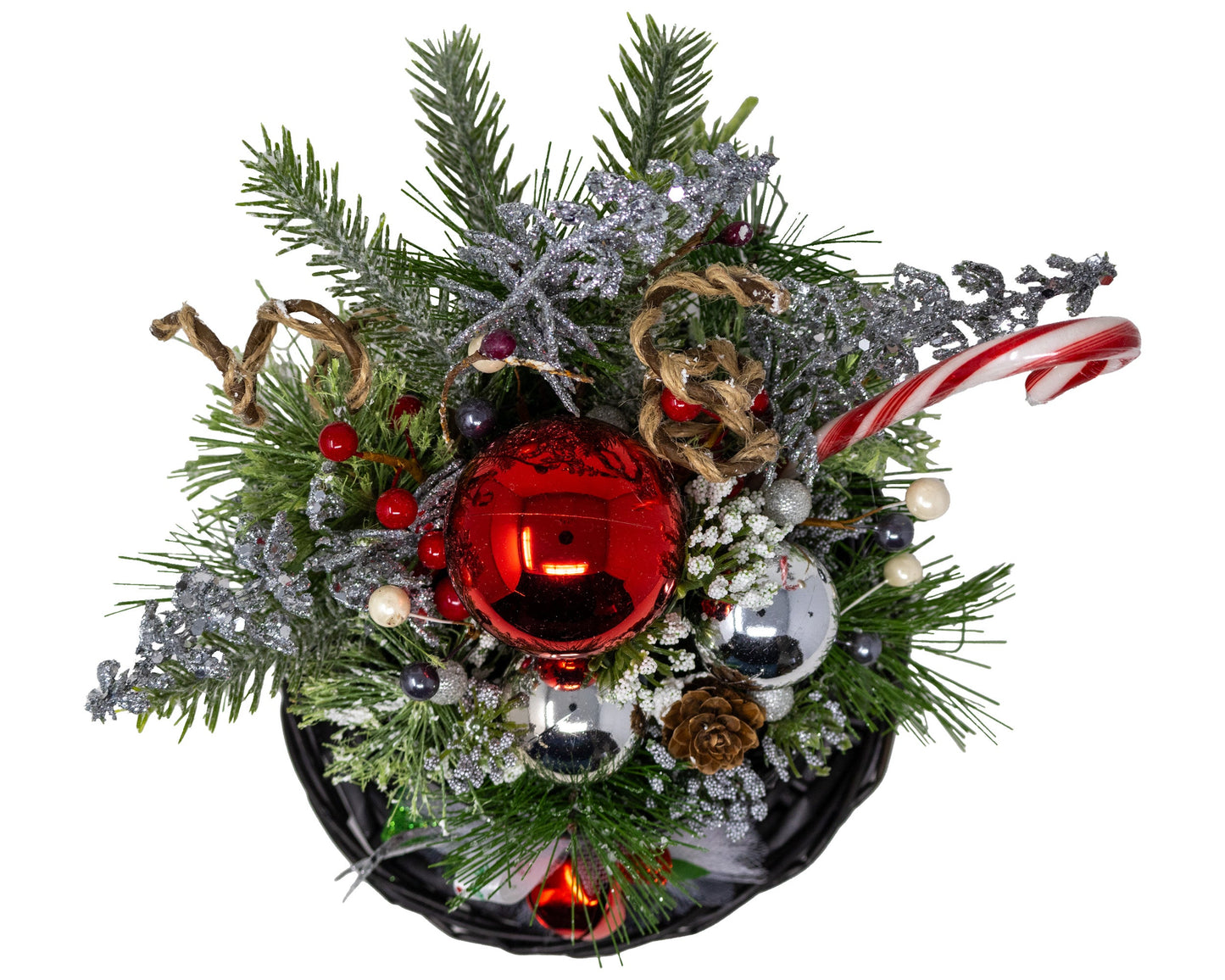 Snowman's Hat Christmas Floral Arrangement