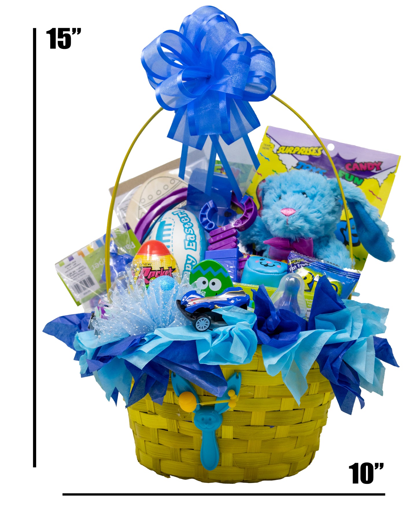 Yellow Prefilled Easter Basket for Kids