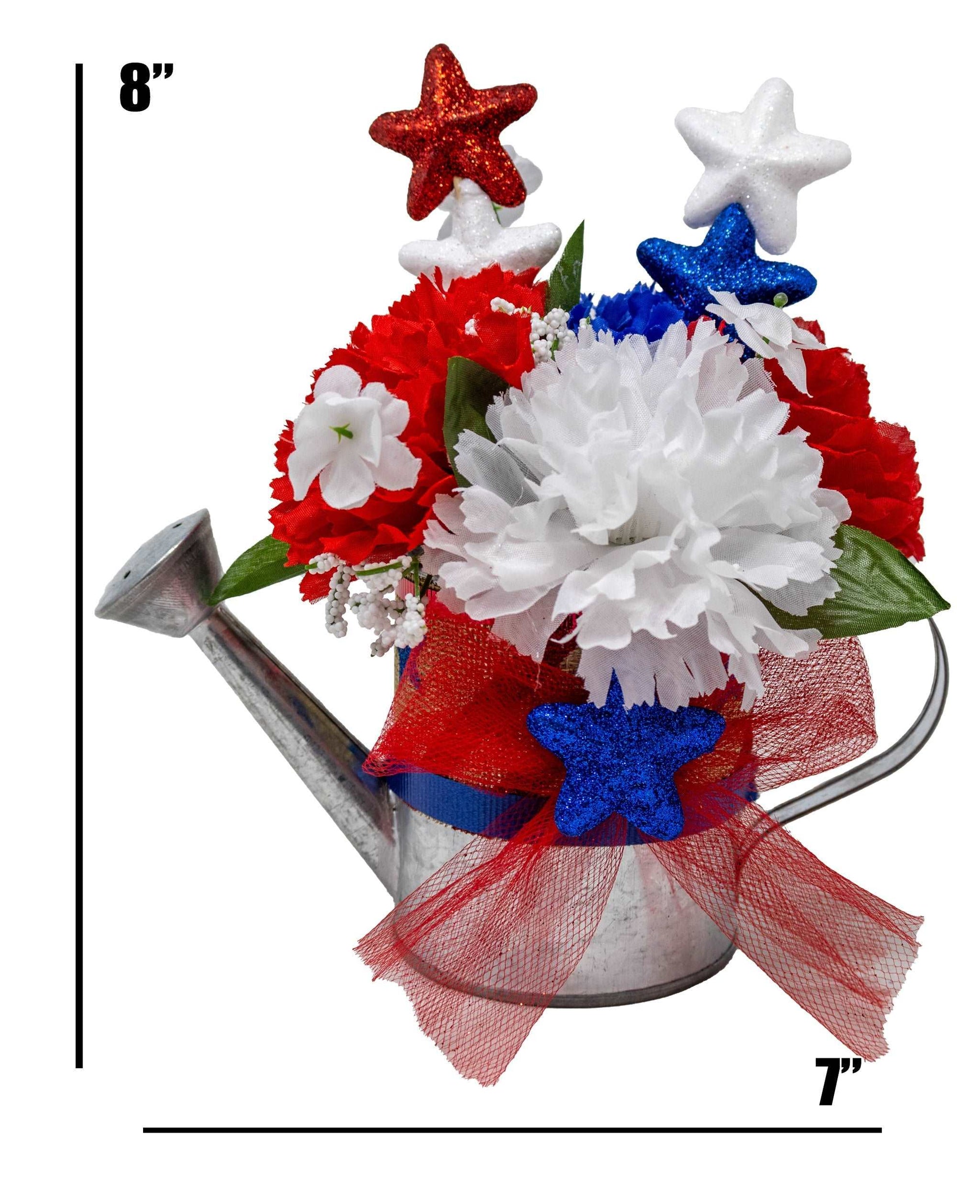 4th of July Watering Can Bouquet Set