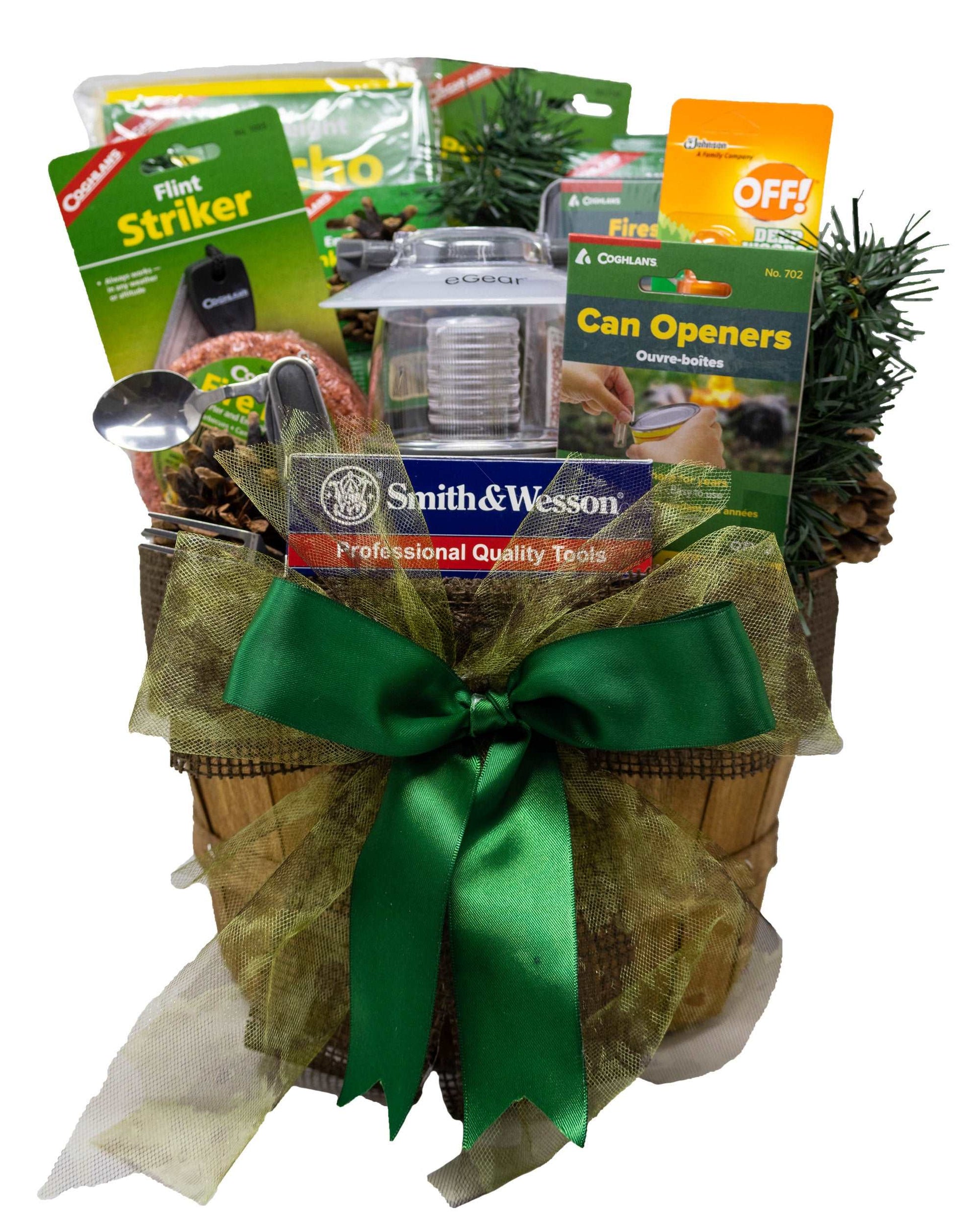 Camping Essentials Gift Basket  Gifts for Outdoorsmen – Powers