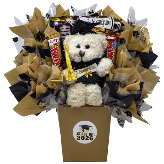 Celebrate the Grad Teddy Bear & Candy Bouquet