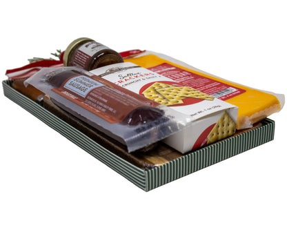 Holiday Charcuterie Board with Meat and Cheese Gift Set
