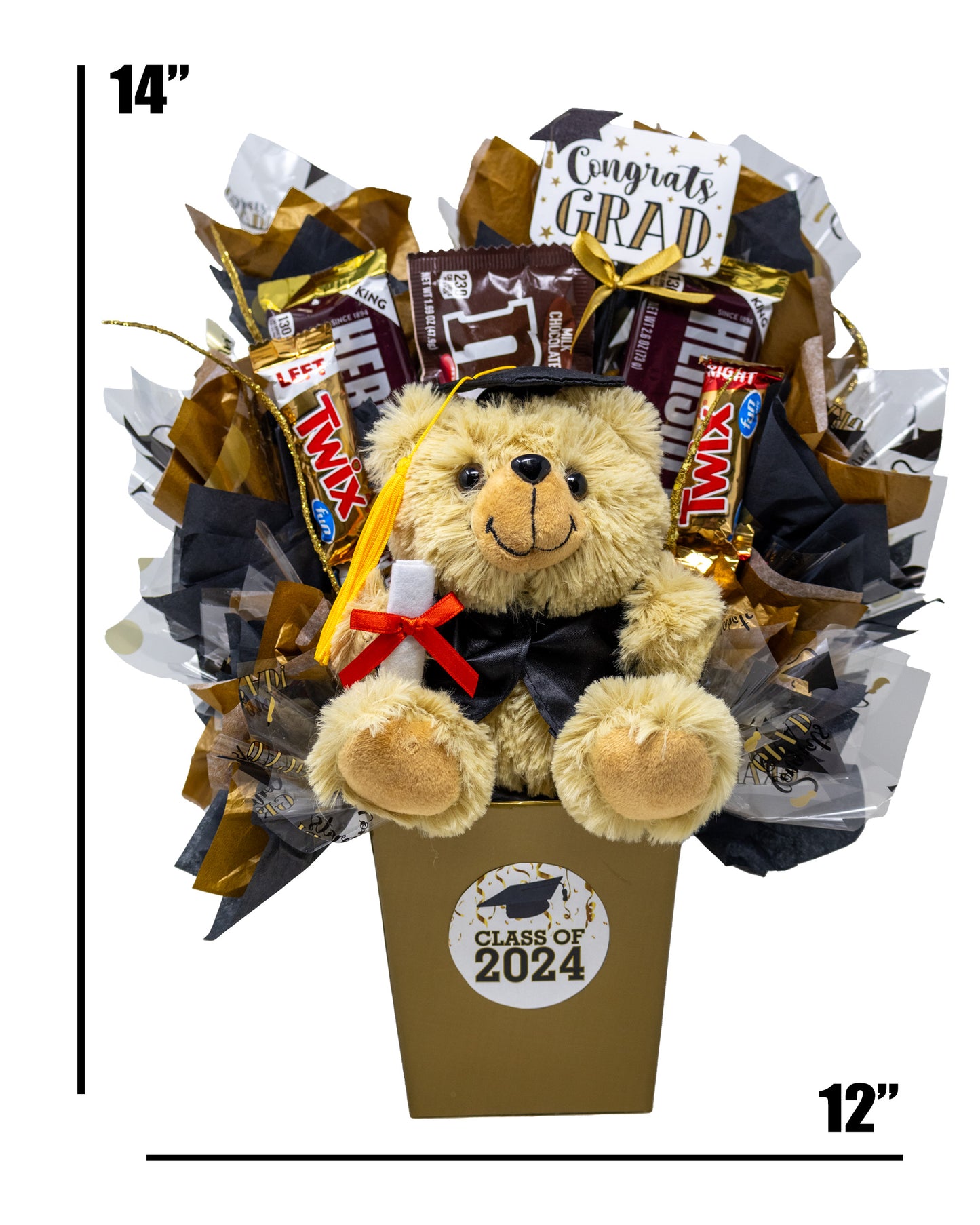 Celebrate the Grad Teddy Bear & Candy Bouquet