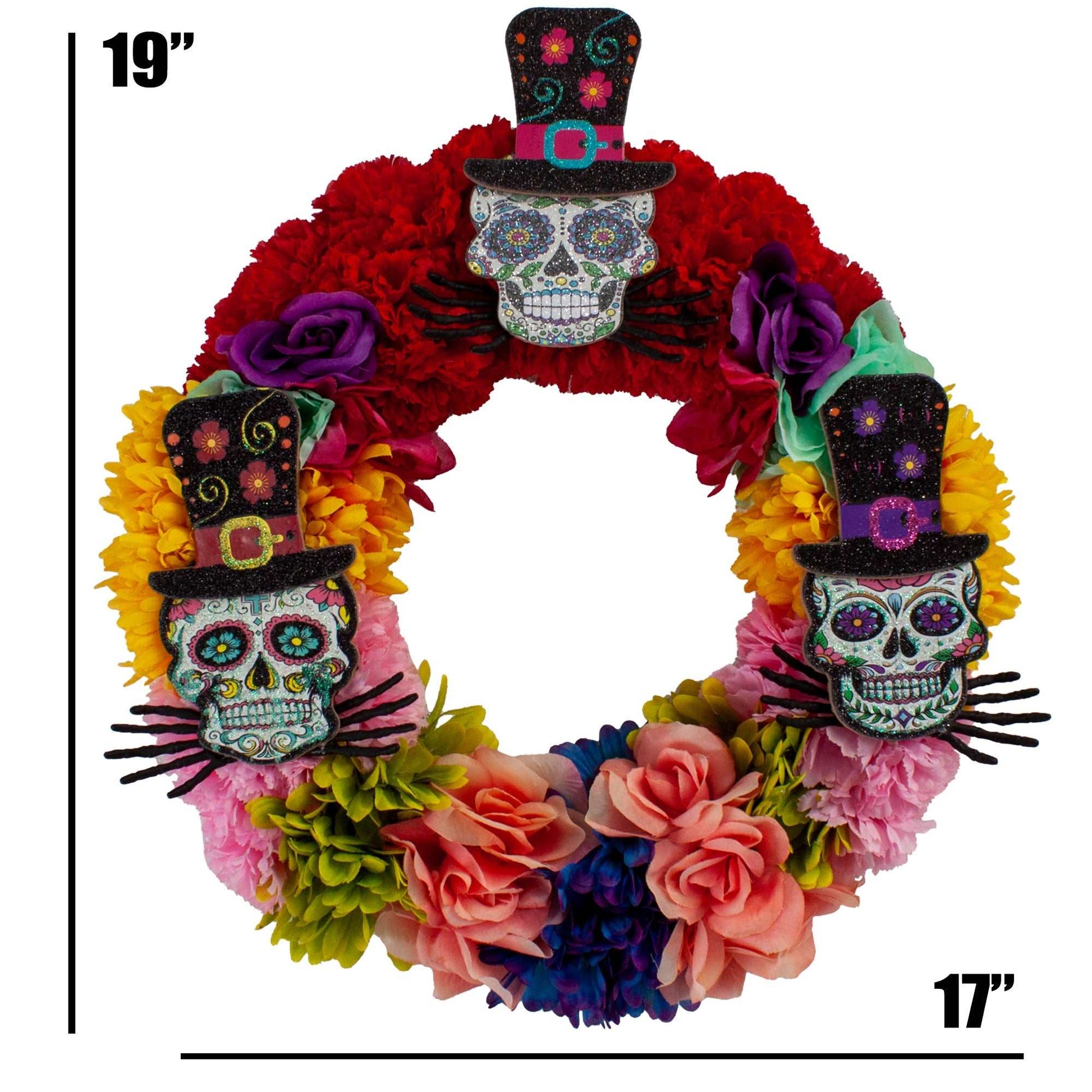 Day of the Dead Festive Floral Wreath