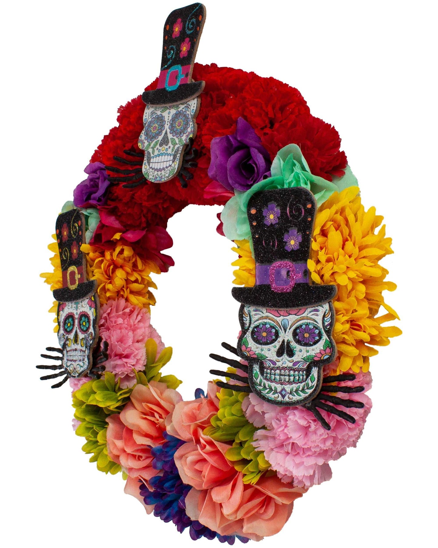 Day of the Dead Festive Floral Wreath