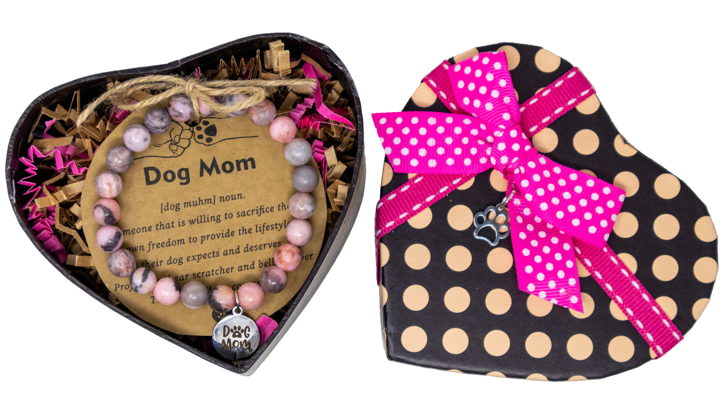 New Dog Mom Keepsake Bracelet in Heart Gift Box